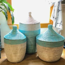 Mbare Low Two-Tone Hamper Basket