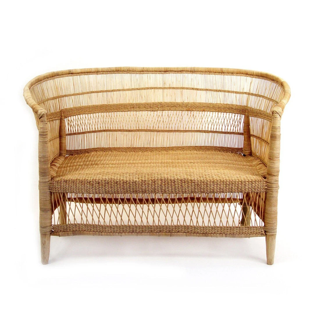 Mbare Furniture Malawi Cane Loveseat - Natural 3 Mbare Furniture Malawi Cane Loveseat - Natural