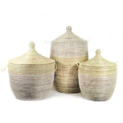 Mbare Medium Two-Tone Hamper Basket
