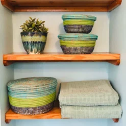 Mbare Modern Storage Basket Set - Coastal Blues Home Goods