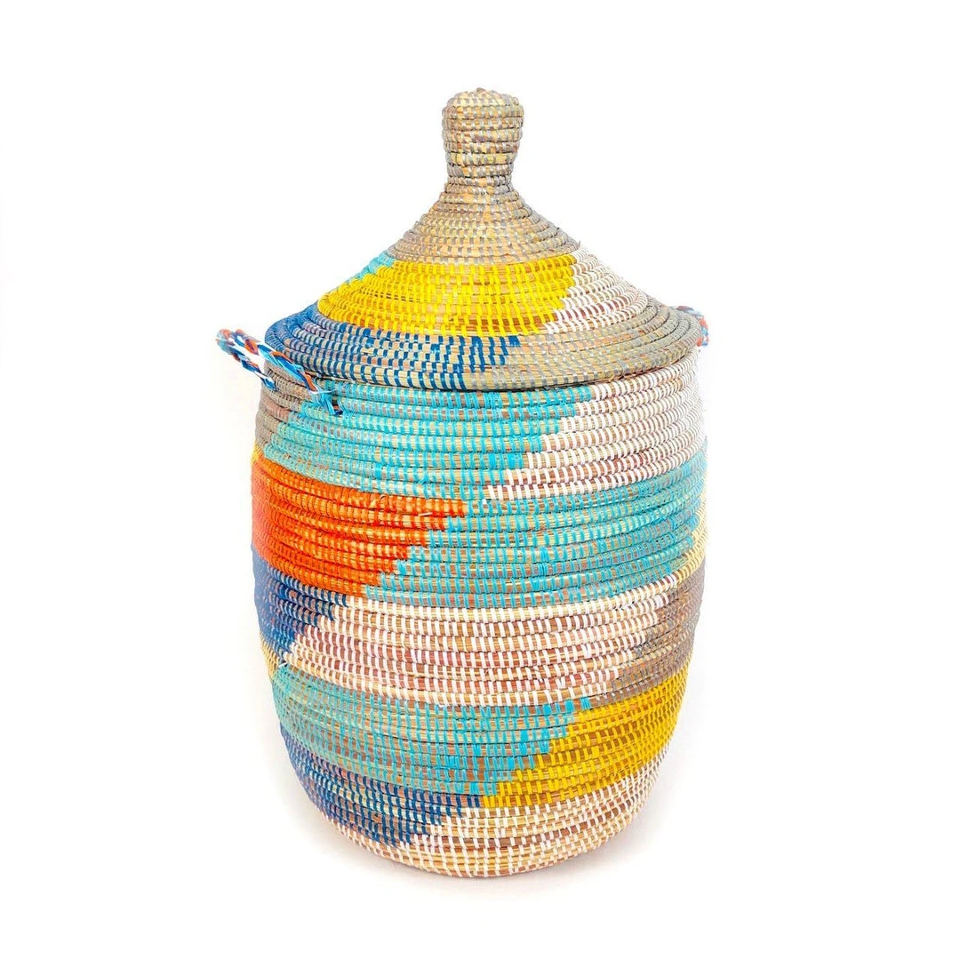 Mbare Medium Multicolor Hamper Basket 5 Mbare Medium Multicolor Hamper Basket