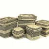 Mbare Square Iringa Basket - Black Stripe Home Goods 2 Mbare Square Iringa Basket - Black Stripe Home Goods