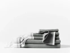 Coyuchi Mediterranean Towels - Shadow / Deep Pewter