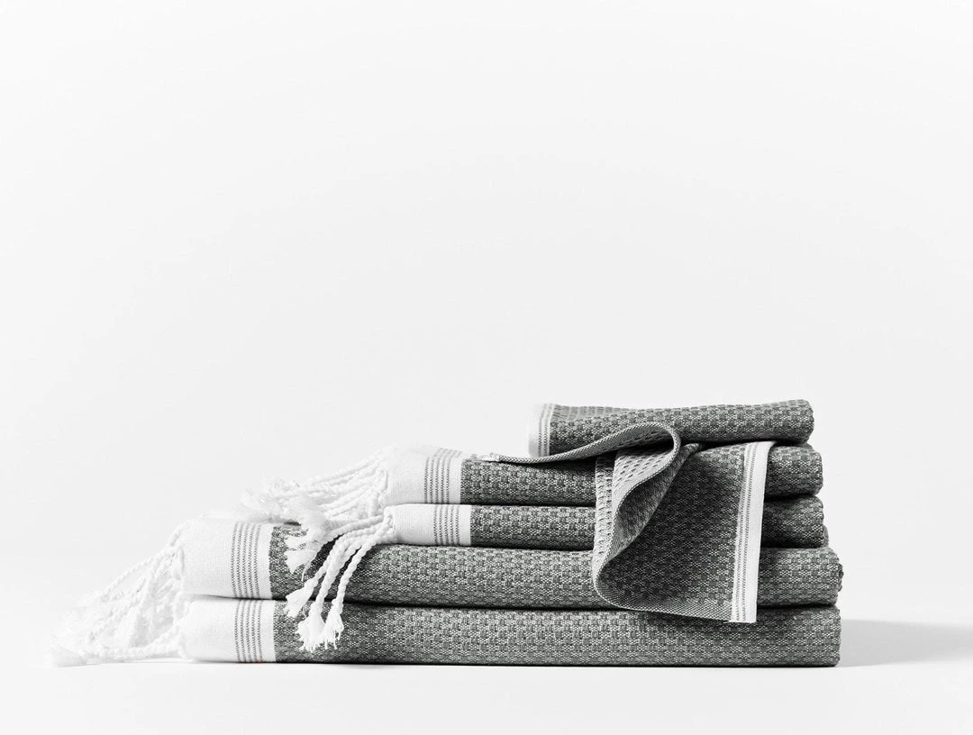 Coyuchi Mediterranean Towels - Shadow / Deep Pewter 3 Coyuchi Mediterranean Towels - Shadow / Deep Pewter