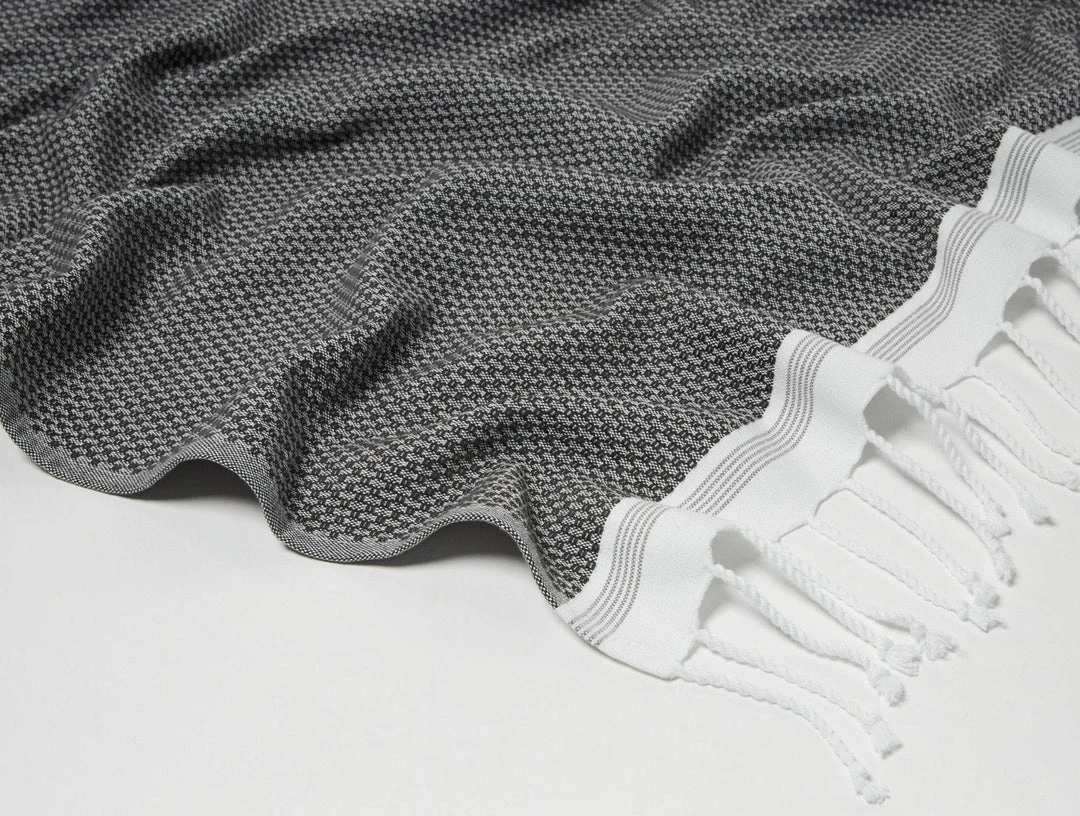 Coyuchi Mediterranean Towels - Shadow / Deep Pewter 6 Coyuchi Mediterranean Towels - Shadow / Deep Pewter