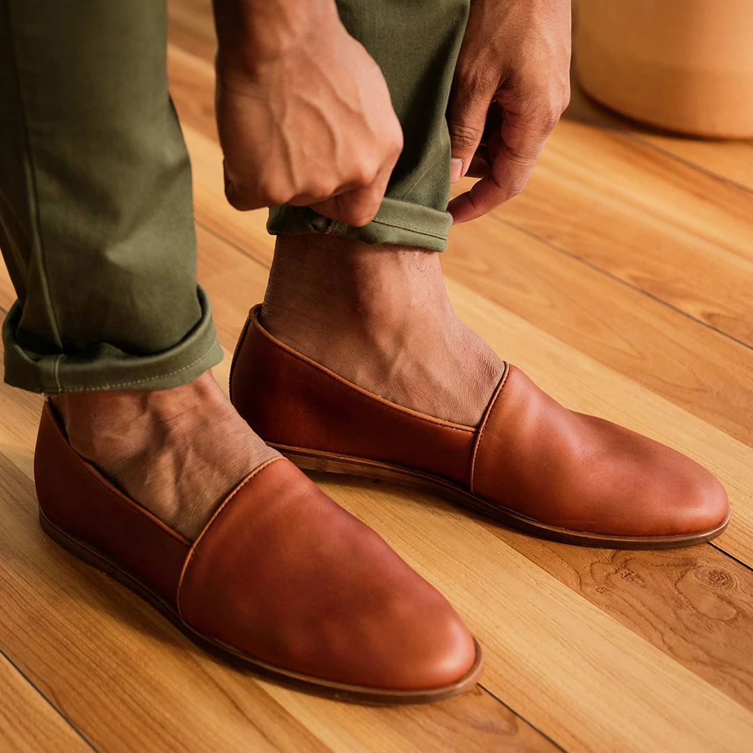 Nisolo Men's Alejandro Slip On - Brandy 6 Nisolo Men's Alejandro Slip On - Brandy