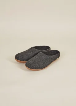 Kyrgies Men's Molded Sole Low Back Wool Slippers - Charcoal 13 Kyrgies Men's Molded Sole Low Back Wool Slippers - Charcoal