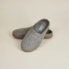 Kyrgies Men's Natural Sole Low Back Wool Slippers - Gray 2 Kyrgies Men's Natural Sole Low Back Wool Slippers - Gray