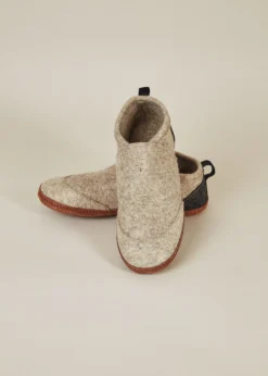 Kyrgies Men's Wool Tengries Slippers - Oatmeal Best Sellers