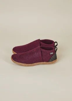 Kyrgies Men's Wool Tengries Slippers - Plum