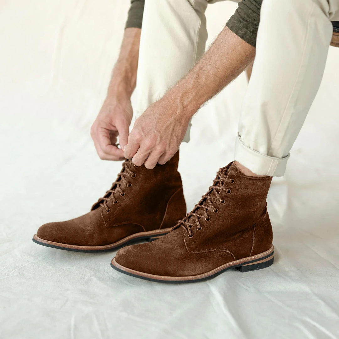 Nisolo Men's Andres All Weather Boot - Waxed Brown 4 Nisolo Men's Andres All Weather Boot - Waxed Brown