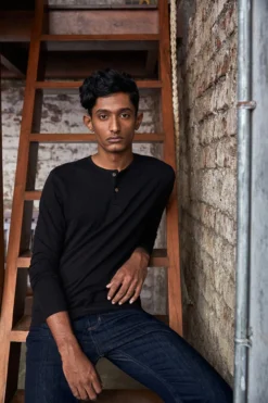 No Nasties Men's Bristol Henley Shirt