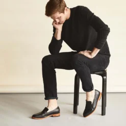 Nisolo Men's Chamberlain Penny Loafer - Black 15 Nisolo Men's Chamberlain Penny Loafer - Black