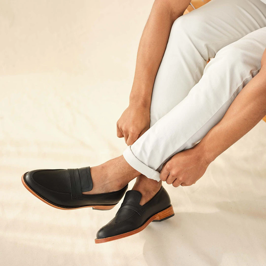 Nisolo Men's Chamberlain Penny Loafer - Black 4 Nisolo Men's Chamberlain Penny Loafer - Black