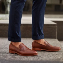 Nisolo Men's Chamberlain Penny Loafer - Brandy Best Sellers