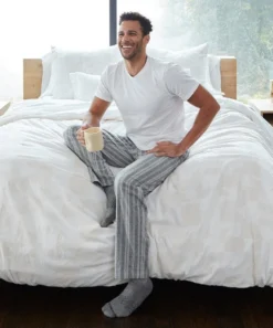 Coyuchi Men's Cloud Brushed Flannel Pajama Pant