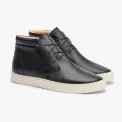 Nisolo Men's Cortez Mid Top Sneaker - Black