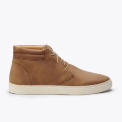 Nisolo Men's Cortez Mid Top Sneaker - Tobacco