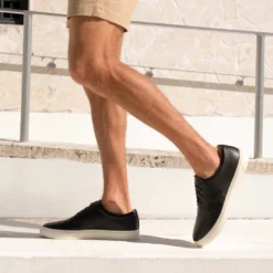 Nisolo Men's Diego Low Top Sneaker - Black