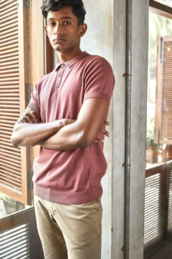 No Nasties Men's Knit Polo Shirt