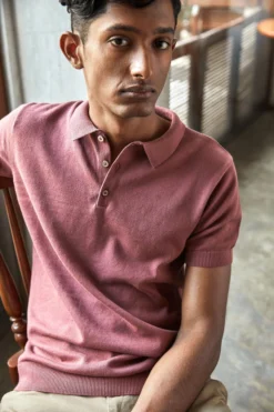 No Nasties Men's Knit Polo Shirt