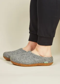 Kyrgies Best Sellers Men's Molded Sole Low Back Wool Slippers - Gray