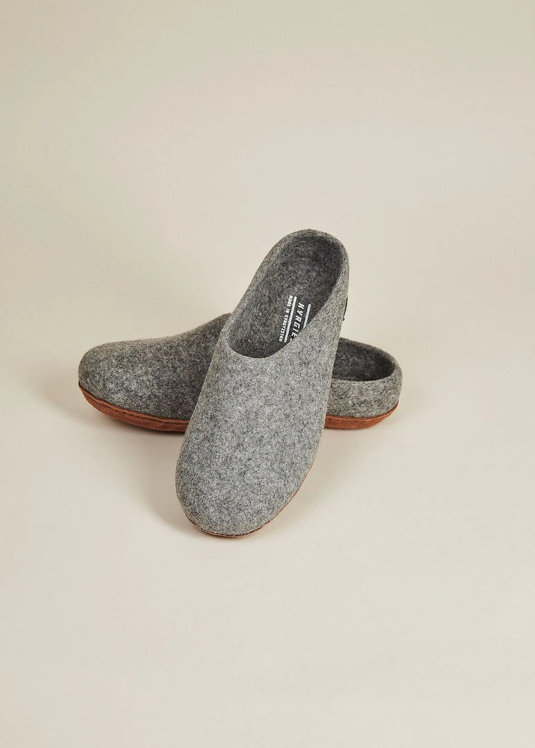 Kyrgies Best Sellers Men's Molded Sole Low Back Wool Slippers - Gray 3 Kyrgies Best Sellers Men's Molded Sole Low Back Wool Slippers - Gray