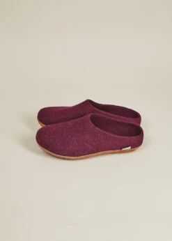 Kyrgies Men's Molded Sole Low Back Wool Slippers - Plum Best Sellers 16 Kyrgies Men's Molded Sole Low Back Wool Slippers - Plum Best Sellers