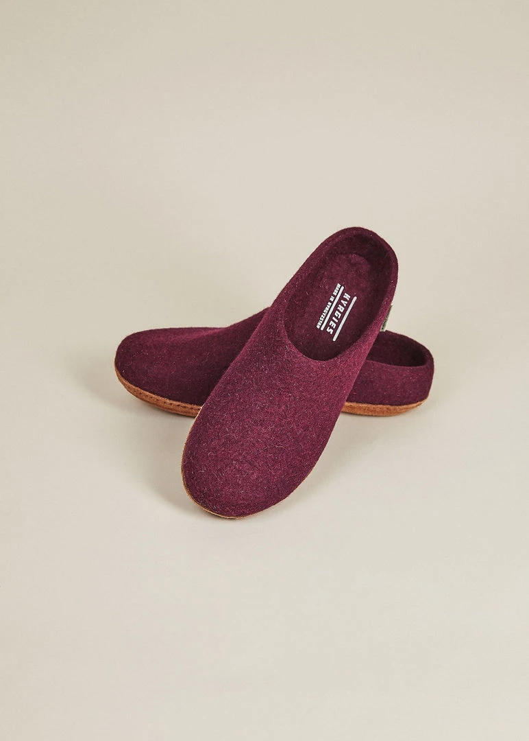 Kyrgies Men's Molded Sole Low Back Wool Slippers - Plum Best Sellers 3 Kyrgies Men's Molded Sole Low Back Wool Slippers - Plum Best Sellers