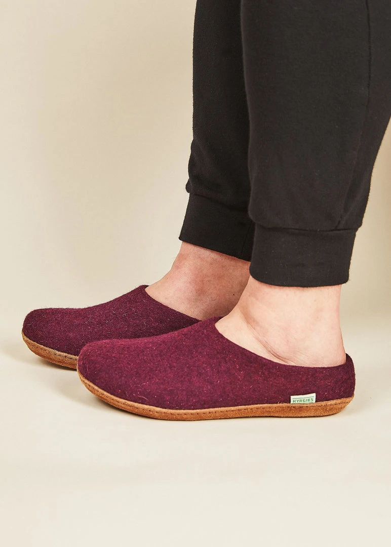 Kyrgies Men's Molded Sole Low Back Wool Slippers - Plum Best Sellers 4 Kyrgies Men's Molded Sole Low Back Wool Slippers - Plum Best Sellers