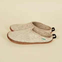 Kyrgies Best Sellers Men's Wool Slipper Slides - Oatmeal
