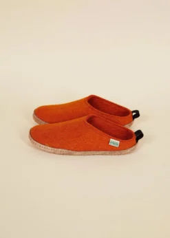 Kyrgies Best Sellers Men's Wool Slipper Slides - Orange