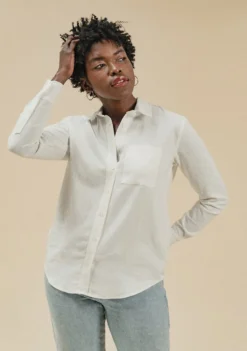 Poplinen Mercedes Upcycled Long Sleeve Linen Shirt