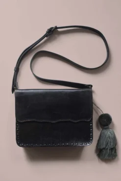 Purse & Clutch Mexican Leather Crossbody - Charcoal Accessories