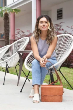 Purse & Clutch Mexican Leather Crossbody - Russet Brown Accessories