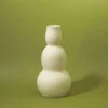 Middle Kingdom Cold Mountain Gourd Porcelain Vase - Bisque Planters + Vases 1 Middle Kingdom Cold Mountain Gourd Porcelain Vase - Bisque Planters + Vases