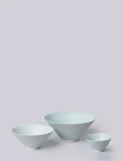 Middle Kingdom Conical Porcelain Bowl - Robin Egg Blue
