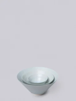 Middle Kingdom Conical Porcelain Bowl - Robin Egg Blue