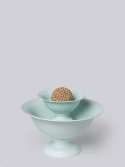 Middle Kingdom Planters + Vases Footed Porcelain Vase - Mint