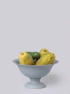 Middle Kingdom Footed Porcelain Vase - Steel Gray Planters + Vases