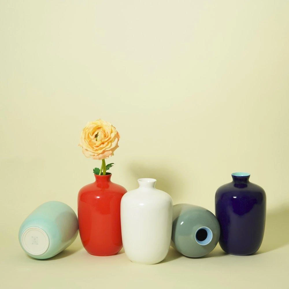 Middle Kingdom BIPOC Owned Glossy Small Plum Porcelain Vase 4 Middle Kingdom BIPOC Owned Glossy Small Plum Porcelain Vase