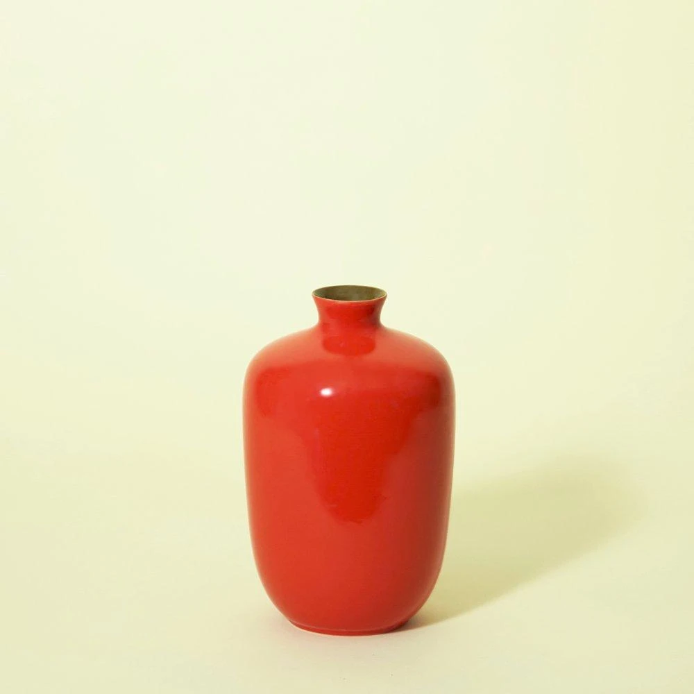 Middle Kingdom BIPOC Owned Glossy Small Plum Porcelain Vase 7 Middle Kingdom BIPOC Owned Glossy Small Plum Porcelain Vase