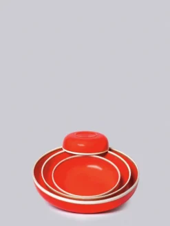 Middle Kingdom Kitchen + Dining Hermit Porcelain Bowl - Coral Red