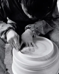 Middle Kingdom Memphis Porcelain Apple Vase - Coral Red Home Goods