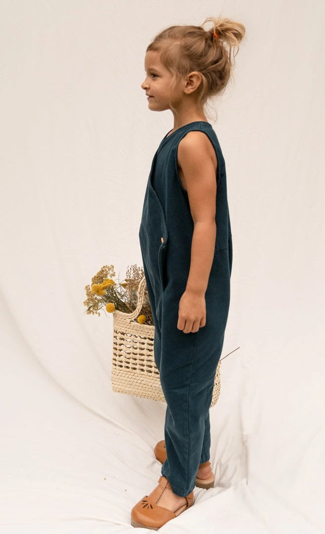 Mien Kids' Kinship Wrap Jumper - Rich Teal 8 Mien Kids' Kinship Wrap Jumper - Rich Teal