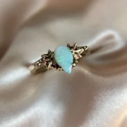 Iron Oxide Milky Way Teardrop Ring Jewelry