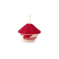 Azizi Life Miniature Basket Ornament - Red BIPOC Owned 6 Azizi Life Miniature Basket Ornament - Red BIPOC Owned