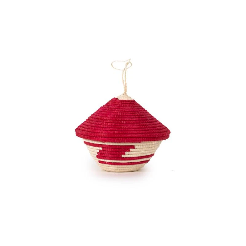 Azizi Life Miniature Basket Ornament - Red BIPOC Owned 4 Azizi Life Miniature Basket Ornament - Red BIPOC Owned
