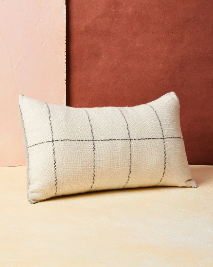 Minna Home Goods Anni Wool Lumbar Pillow - Cream 3 Minna Home Goods Anni Wool Lumbar Pillow - Cream
