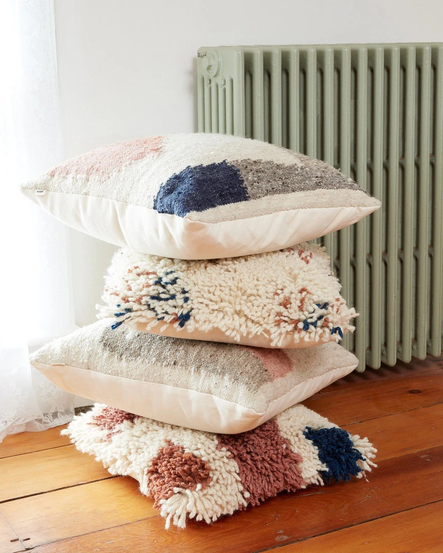 Minna Antigua Wool Shag Throw Pillow Handcrafted 5 Minna Antigua Wool Shag Throw Pillow Handcrafted